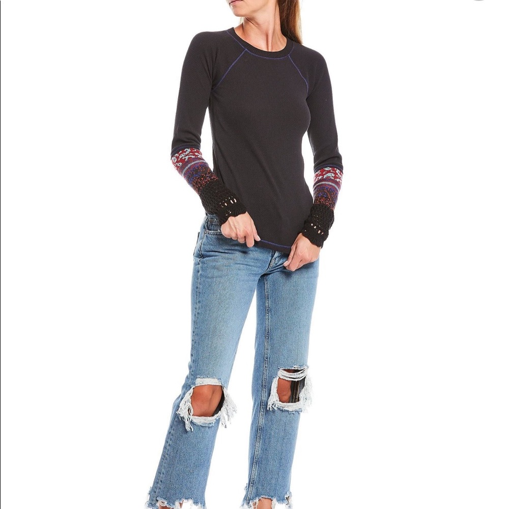 NWT Free People “In The Cuff” Top